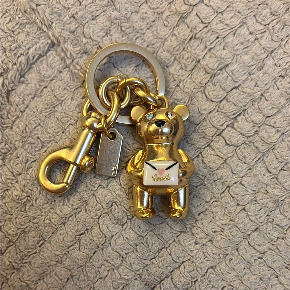 Coach Gold Bear Keychain